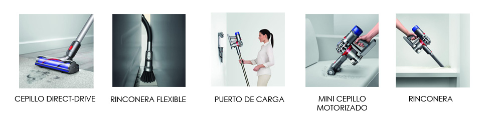 aspiradora dyson v8 animal+ accesorios