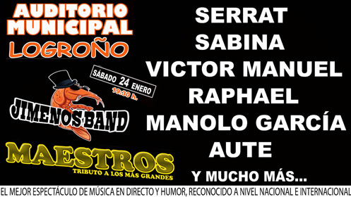 MAESTROS: tributo a los más grandes Jimenos Band